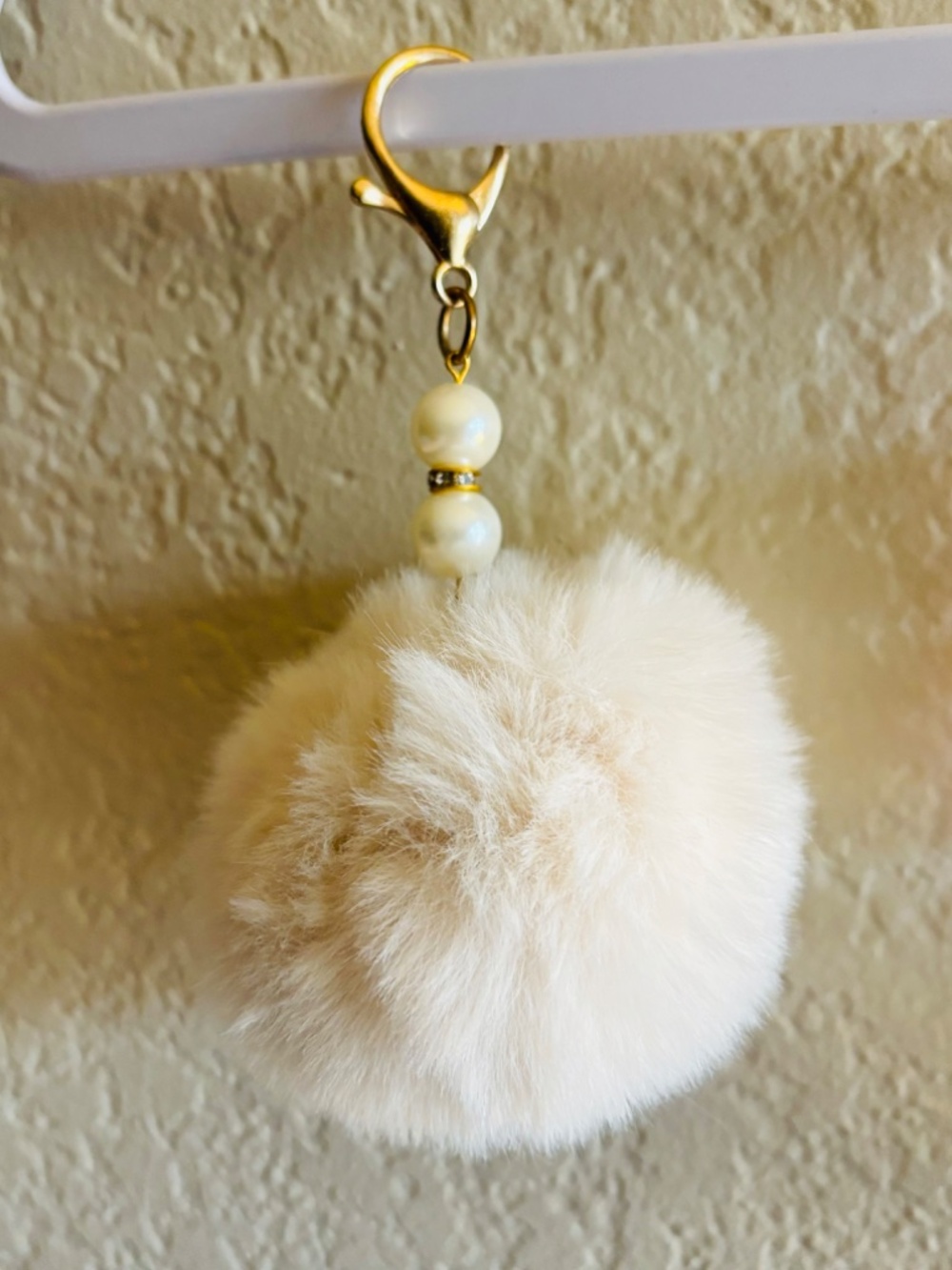 Three Pom-Pom Charmed Keychains